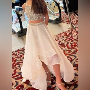 Terani Couture - 1711P2692 Two Piece
Embellished High Low A-line Dress